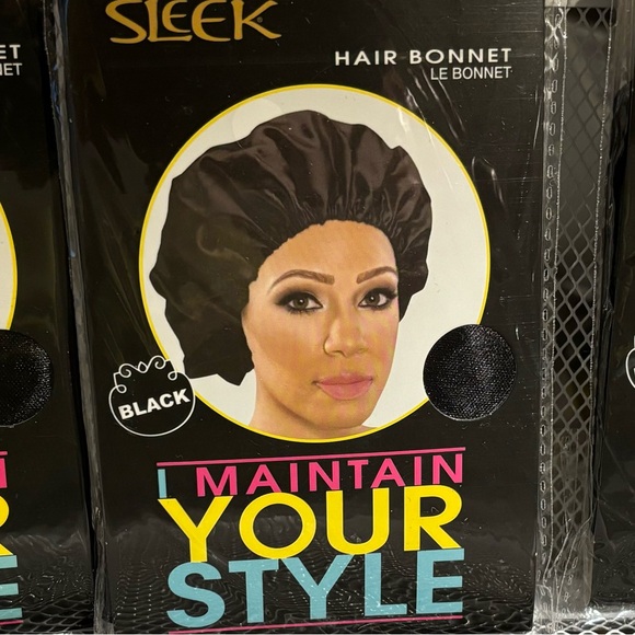 Bundle of 3 Hair Bonnet Color: Black - Picture 2 of 4